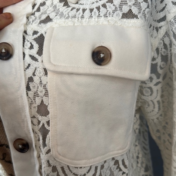 Chic Lace Button-Up Shirt - Picture 3 of 7